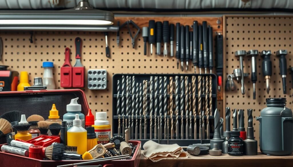 drill bit maintenance tools and storage