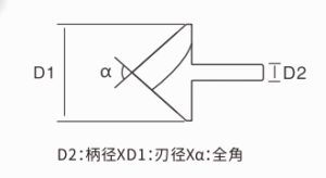 Specification Parameters of 3DV-Type CNC V-Groove Router Bit
