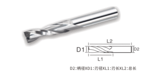 Two-Flute Combination-Cut End Mill